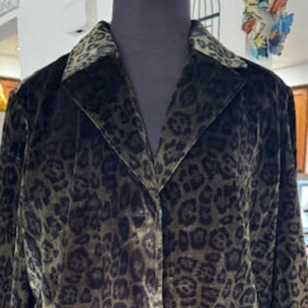 Stacy London Single Breasted Velvet Blazer 2X